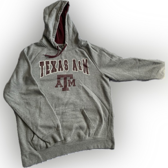 TEXAS A&M gray hoodie,  large. GIG EM👍 bottom is not frayed - Picture 1 of 3